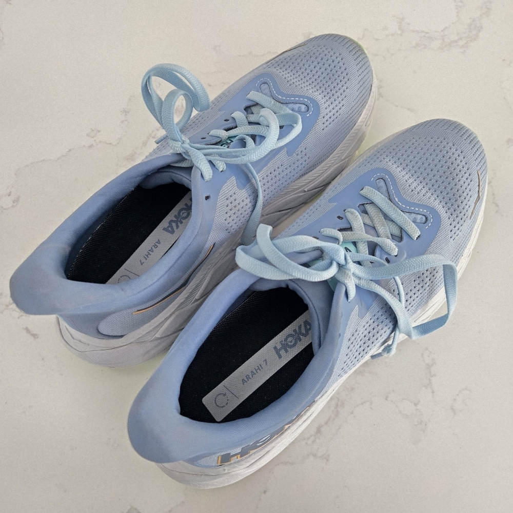 Hoka Men's Arahi 7 Athletic Running Shoe Size 9.5 Shadow Dusk Blue White - Picture 3 of 9